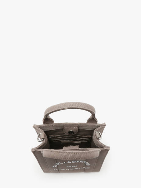 Cross Body Tas Rsg Katoen Karl lagerfeld Beige rsg 240W3890 ander zicht 2